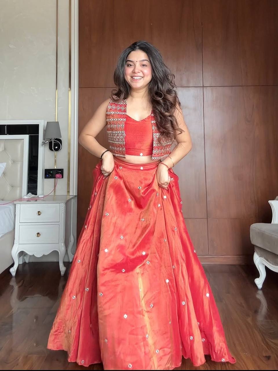 Party Wear Thread & Sequin Lehenga Choli with Koti – Simmer Silk Designer Set