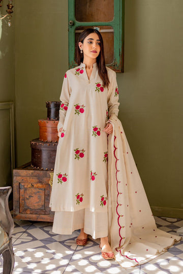 Printed Cotton Suit with Straight Plazo & Malmal Dupatta – Latkan Neckline