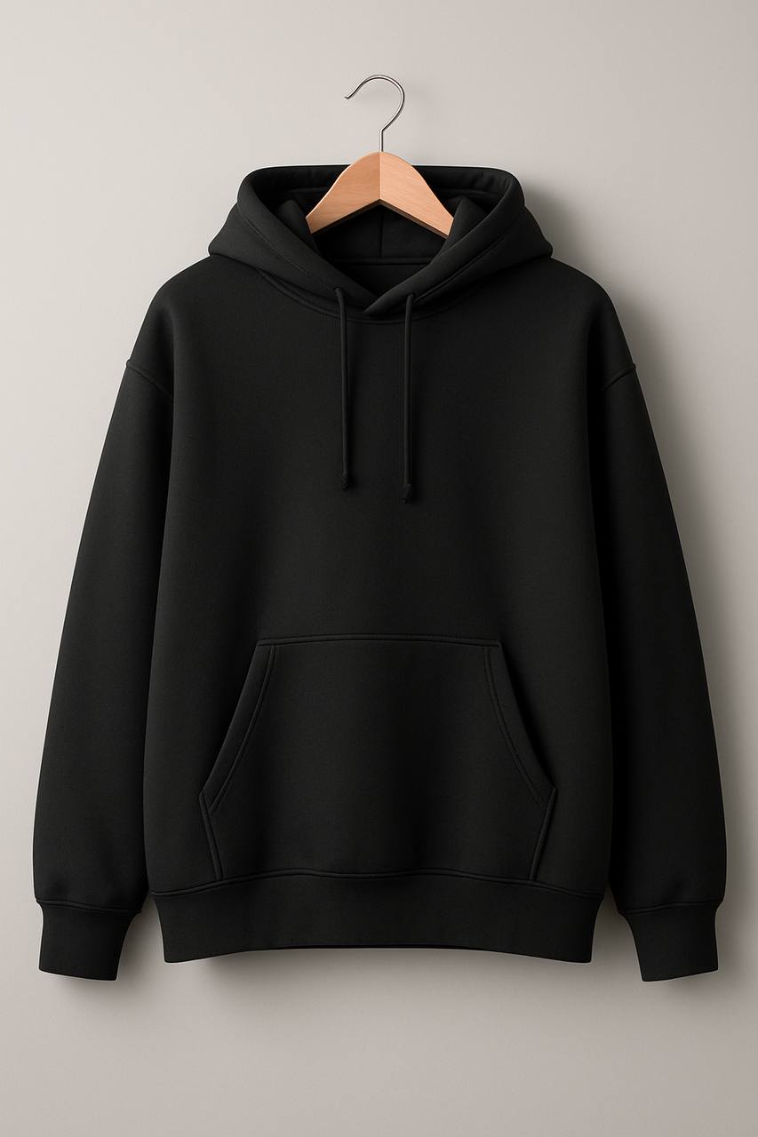 Premium Oversized Black Hoodie – Unisex